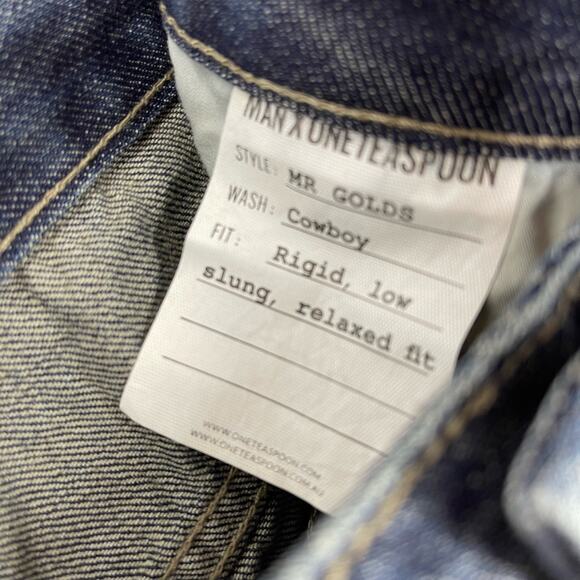 Man X One Teaspoon Jeans Mr Golds Cowboy Men's 34R NWT - Picture 5 of 15